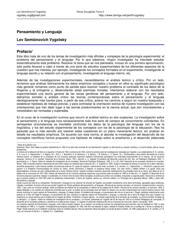 pensamiento y lenguaje Spanish Edition Lev Vigotsky Kitap Kapağı