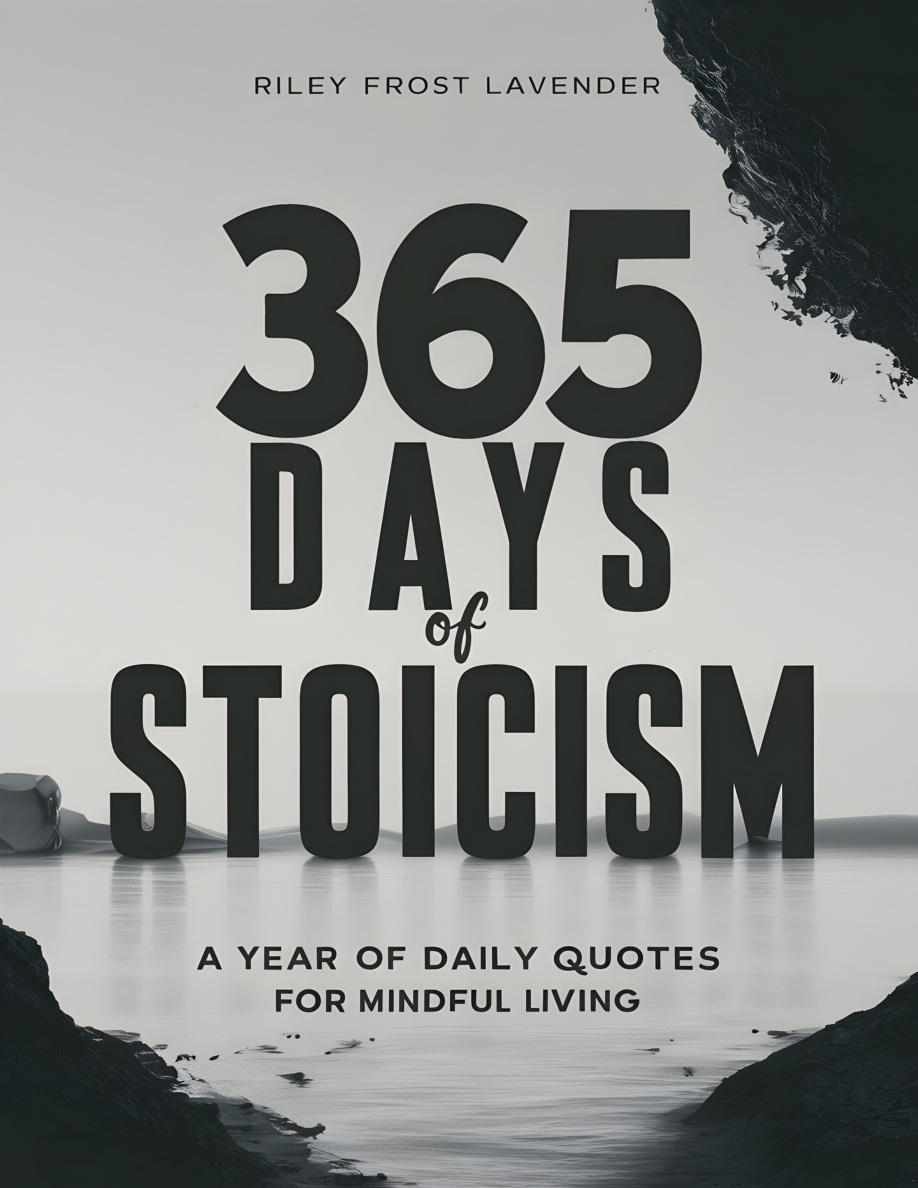 365 Days of Stoicism A Year of Daily Quotes for Mindful Living Riley Frost Lavender Kitap Kapağı