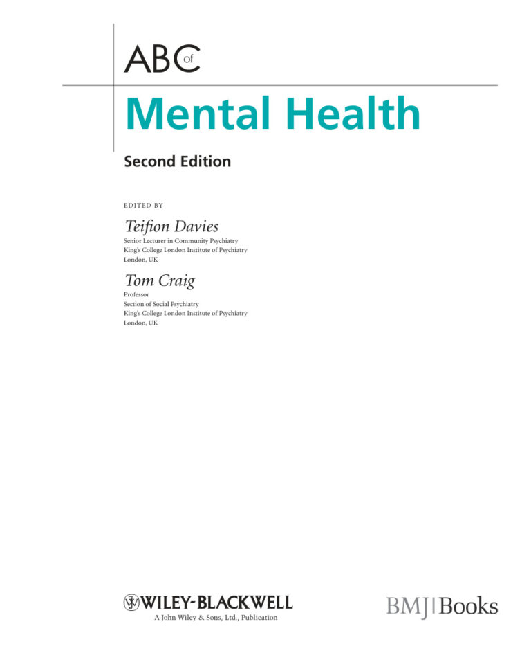 ABC of Mental Health, 2nd Edition ABC Series Z Library Kitap Kapağı