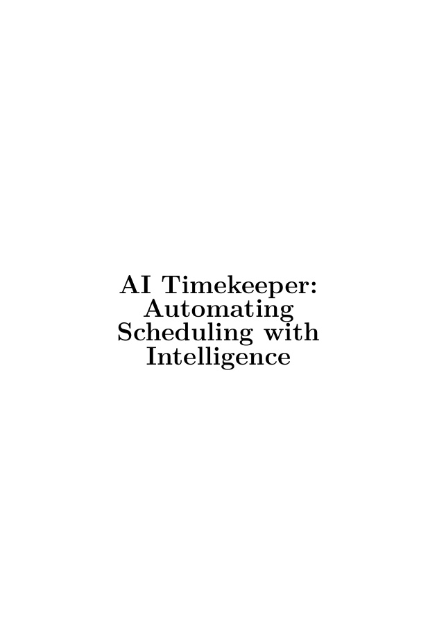 AI Timekeeper PDF Download