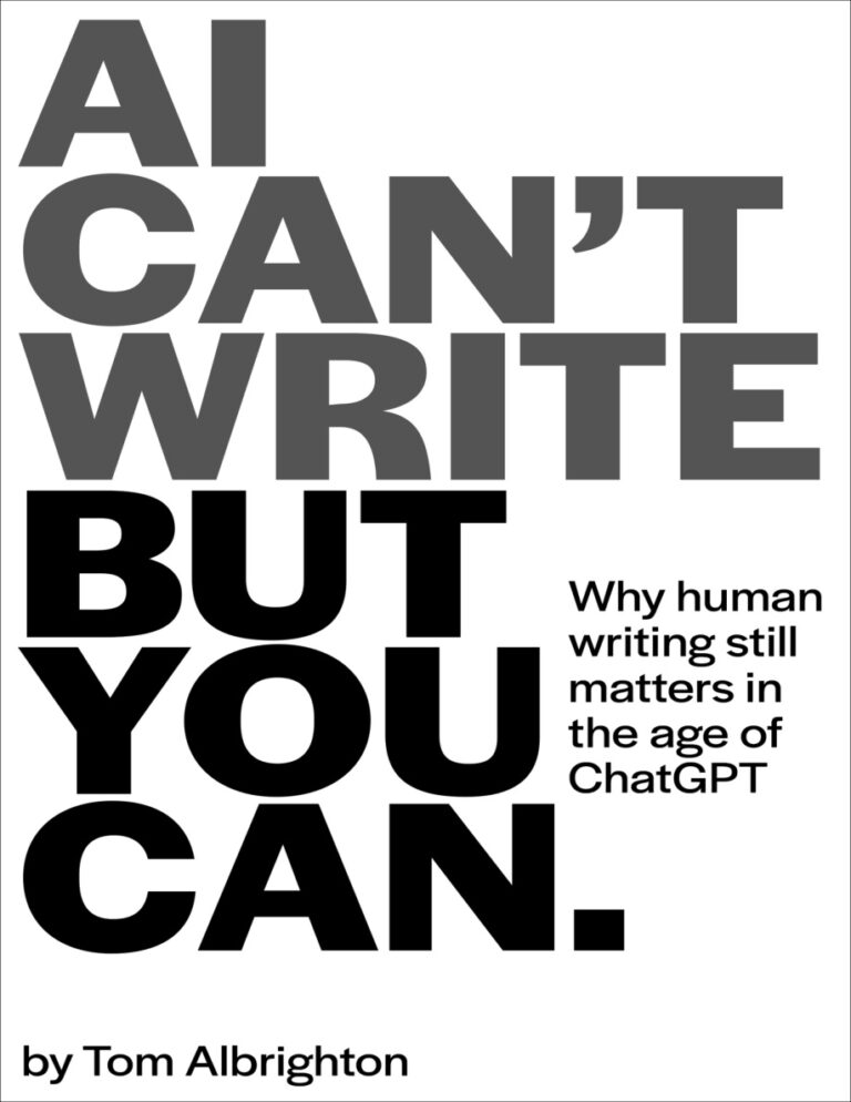 AI cant write but you can Tom Albrighton Kitap Kapağı