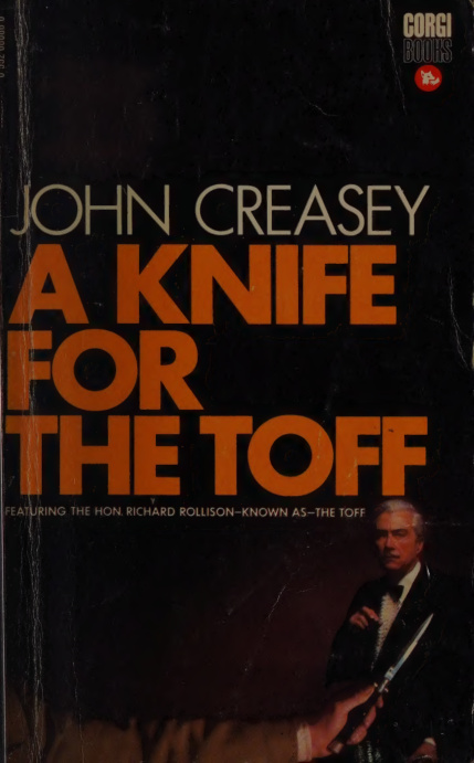 A Knife for the Toff John Creasey Kitap Kapağı