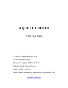 A Que Te Cuento Spanish Edition Alma Rosa Tapia Kitap Kapağı