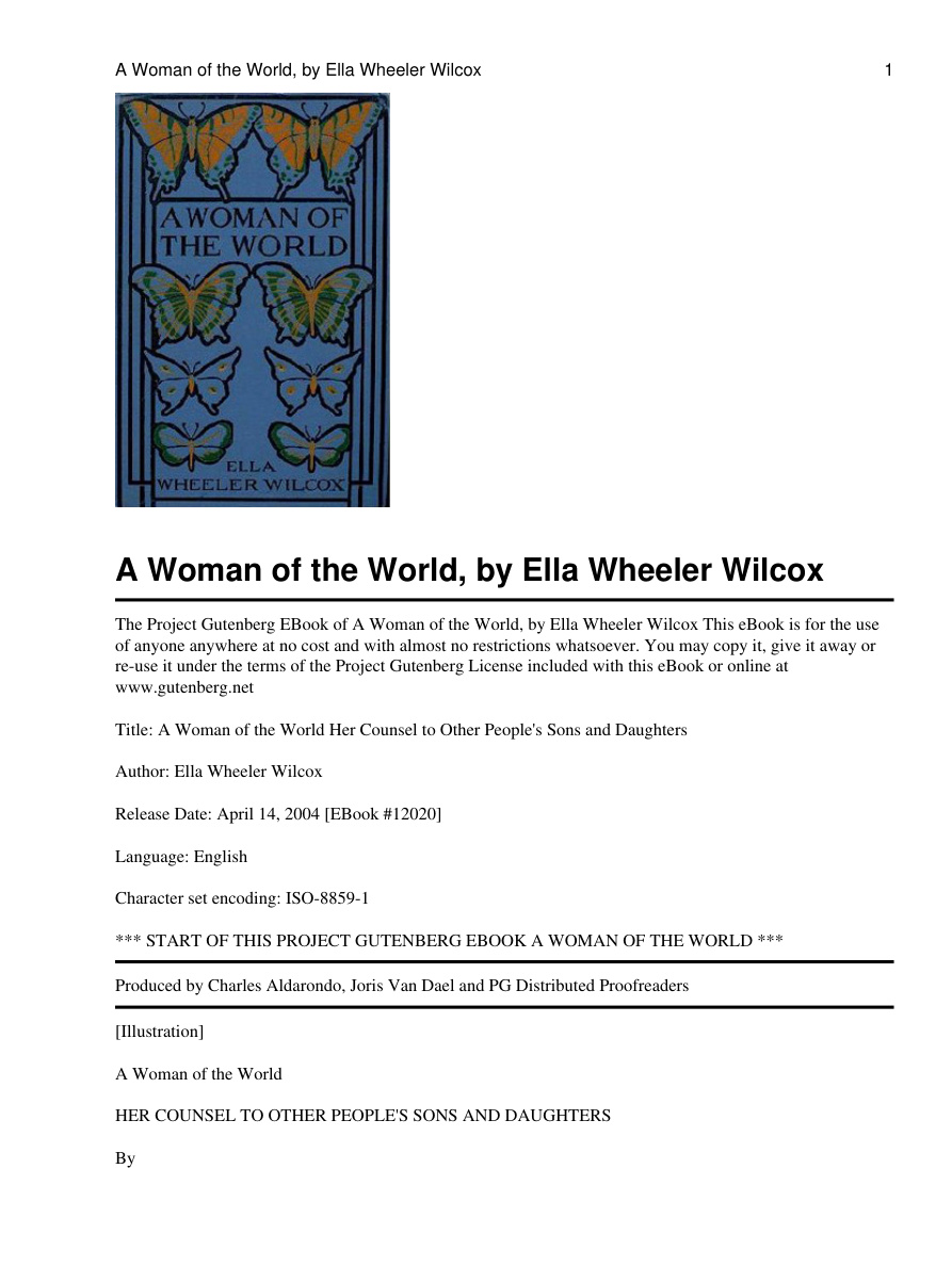 A Woman of The World PDF Download