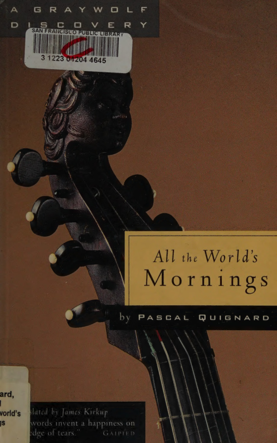 All the World’s Mornings PDF Download – Pascal Quignard