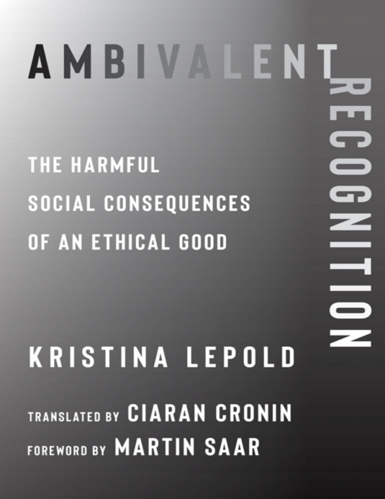 Ambivalent Recognition Kristina Lepold Kitap Kapağı