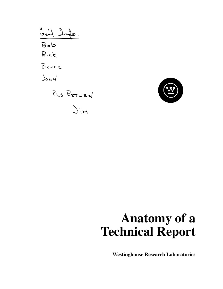 Anatomy of a Technical Report PDF Download