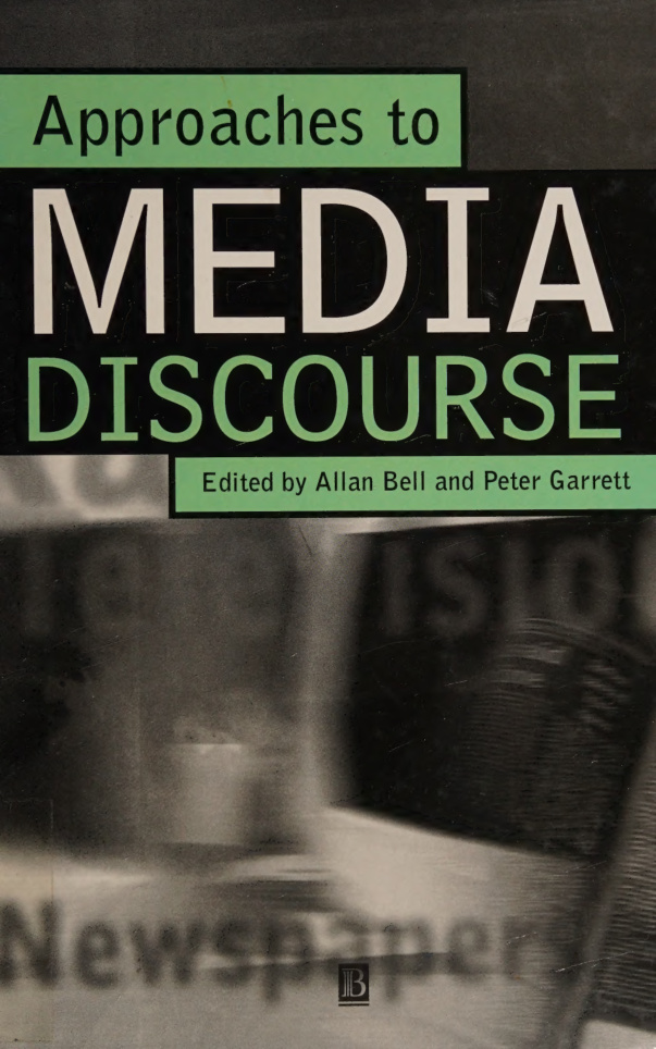 Approaches to media discourse Allan Bell Kitap Kapağı