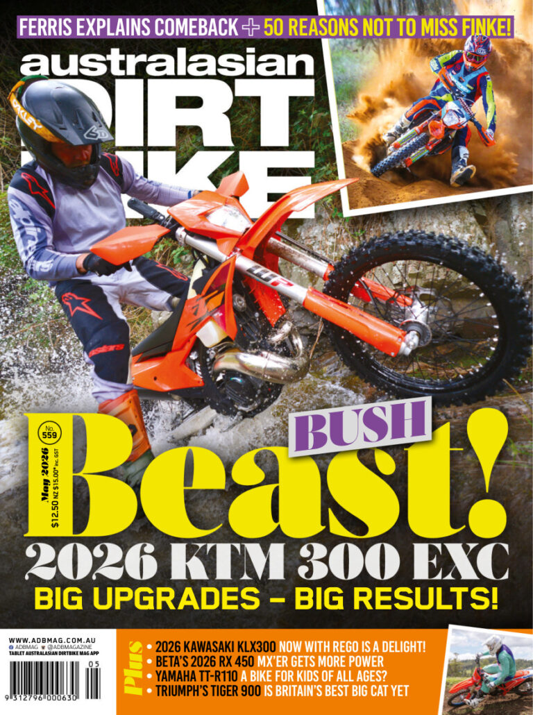 Australasian Dirt Bike Magazine Issue 559 May 2026 Australasian Dirt Bike Magazine Kitap Kapağı