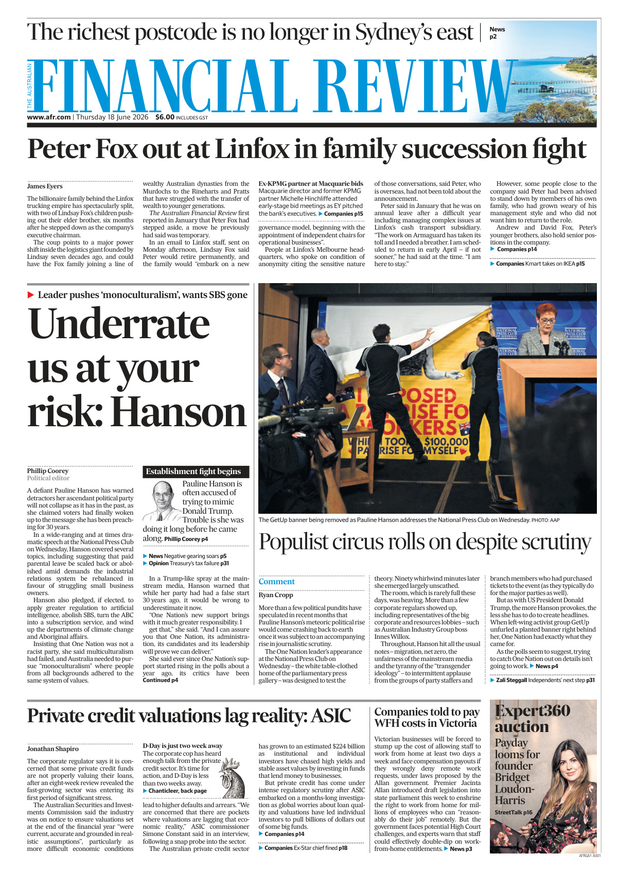 Australian Financial Review: 18 June 2026 PDF Download