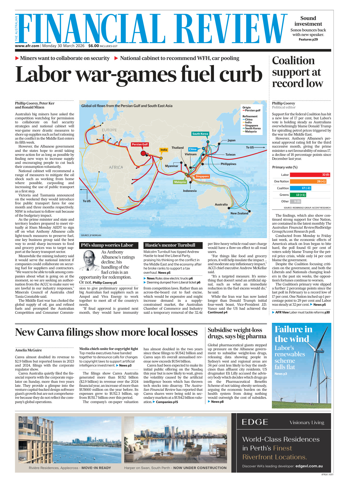 Australian Financial Review 30 March 2026 PDF Download