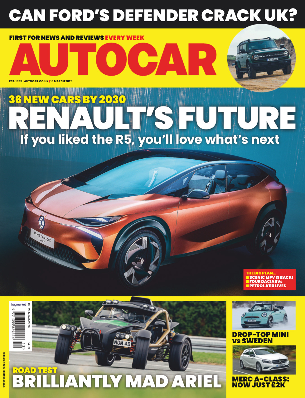 Autocar UK March 18 2026 Autocar UK Kitap Kapağı