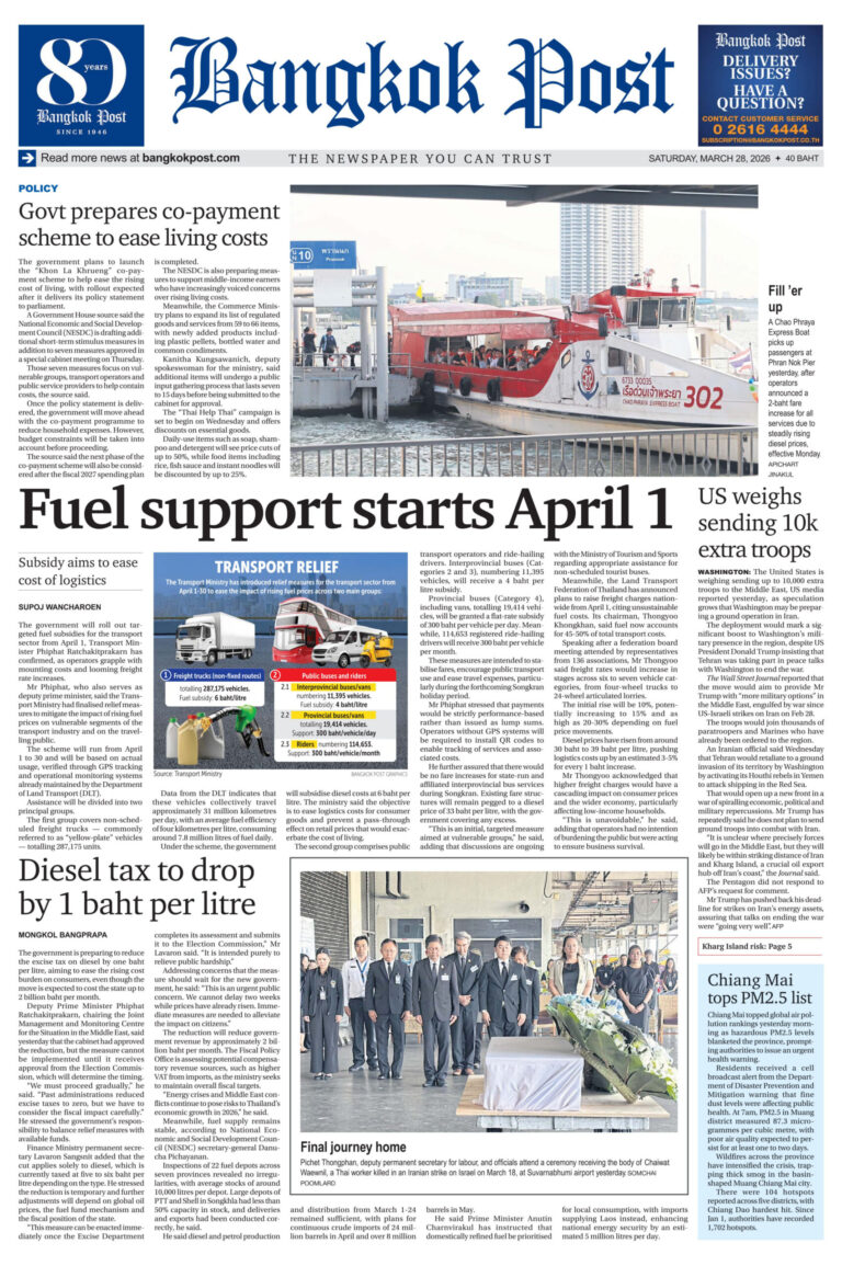 Bangkok Post 28 March 2026 Bangkok Post Kitap Kapağı