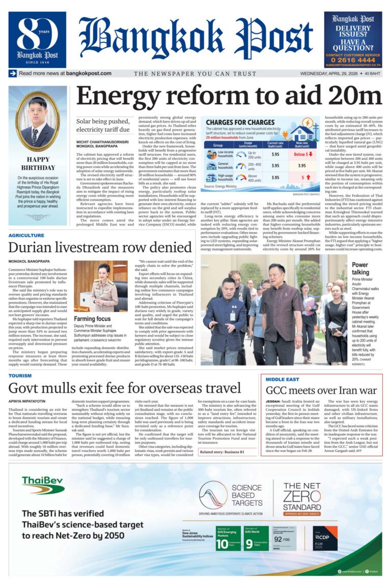 Bangkok Post April 29 2026 Bangkok Post Kitap Kapağı