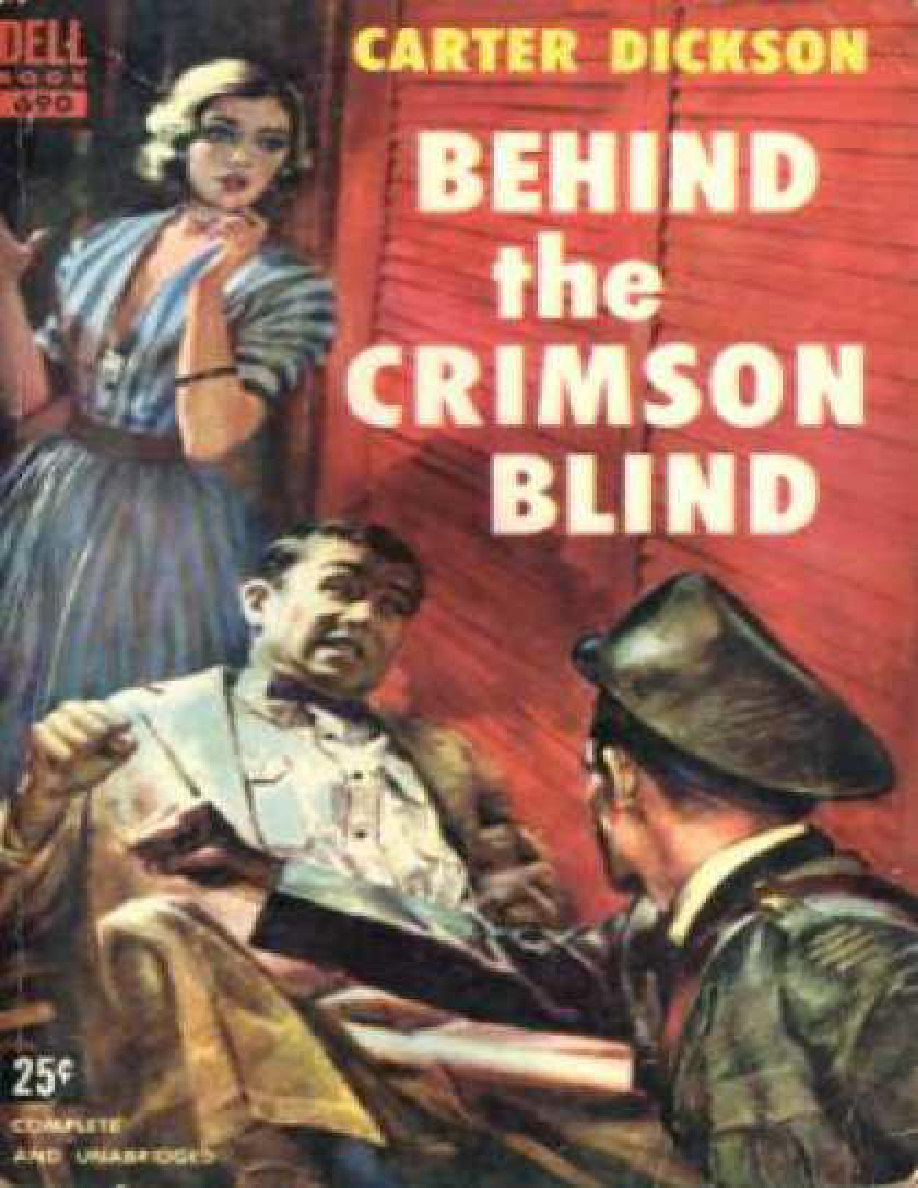 Behind The Crimson Blind Carter Dickson Kitap Kapağı