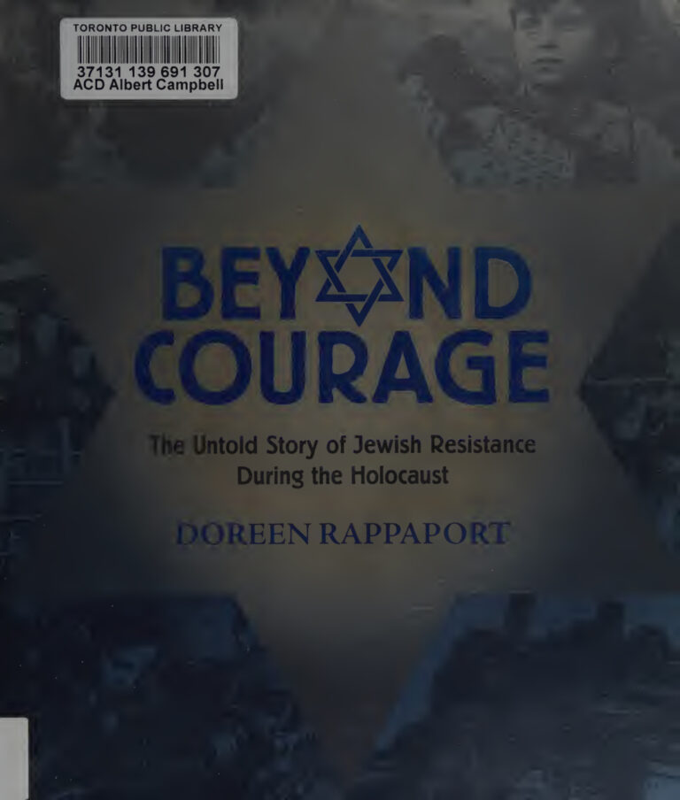 Beyond Courage The untold story of Jewish Resistance Doreen Rappaport Kitap Kapağı