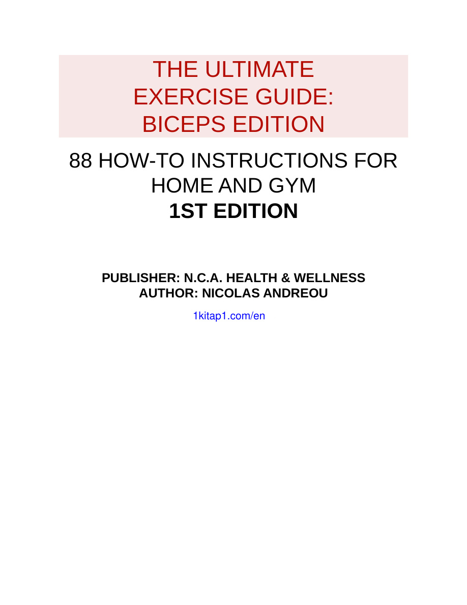 Biceps Edition Nicolas Andreou Kitap Kapağı