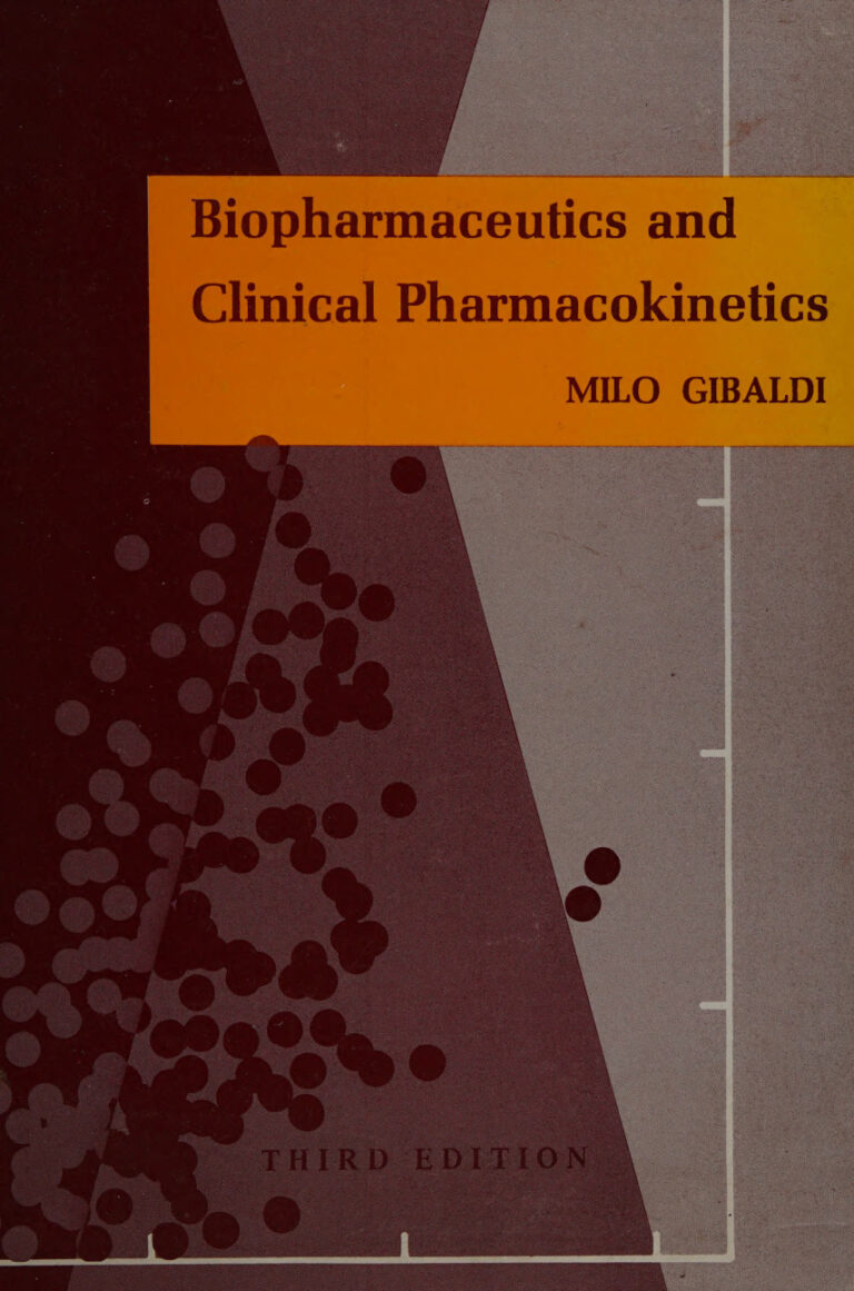 Biopharmaceutics and clinical pharmacokinetics Milo Gibaldi Kitap Kapağı