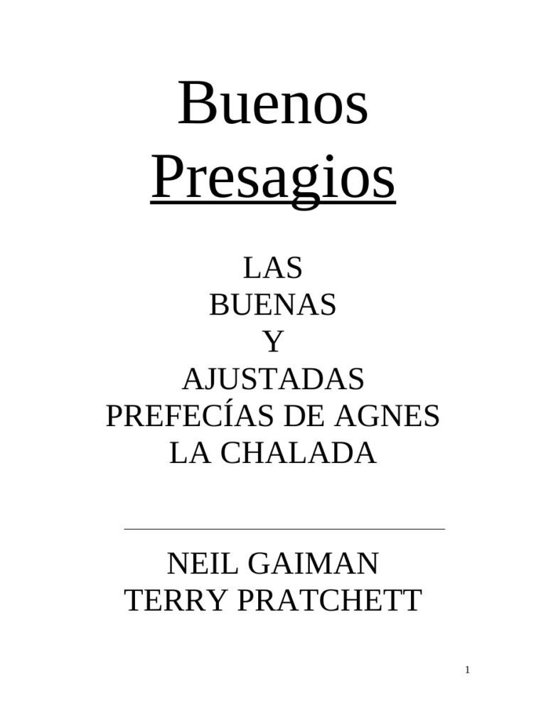 Buenos Presagios Spanish Edition Pratchett Terry Y Otros Kitap Kapağı