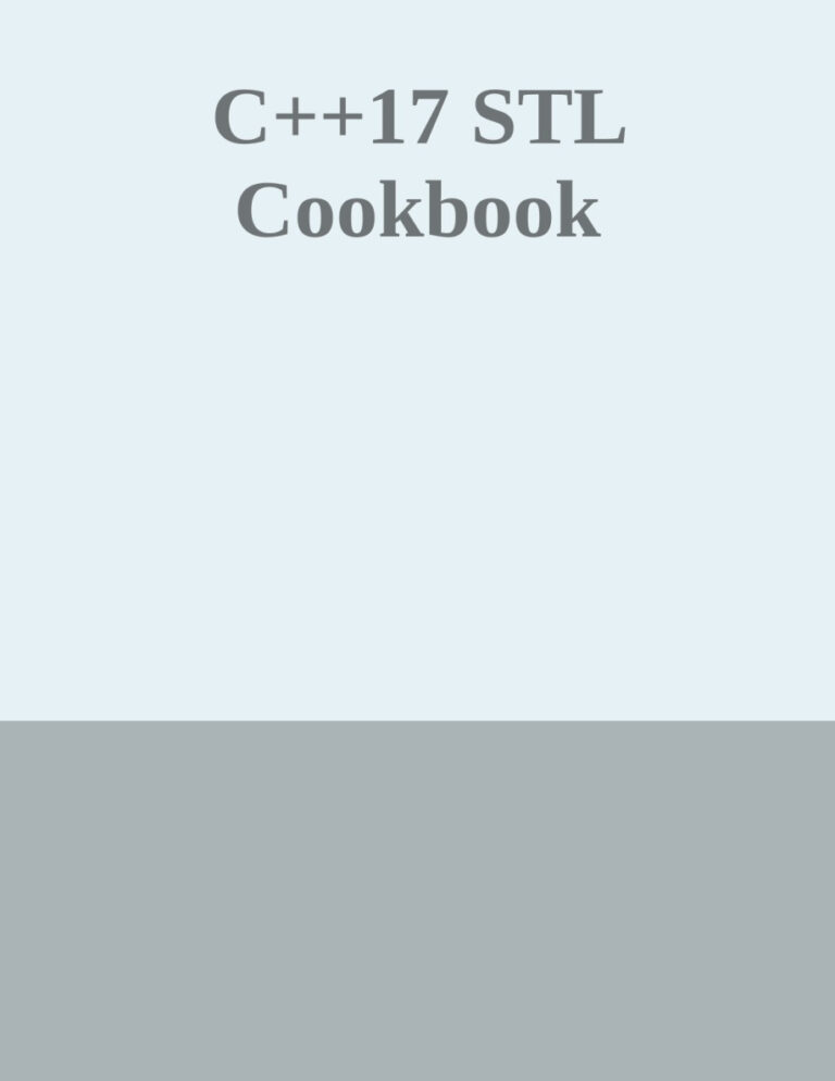 C++17 STL Cookbook Jacek Galowicz Kitap Kapağı
