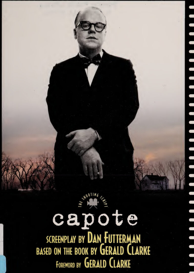 Capote The Shooting Script Dan Futterman Kitap Kapağı