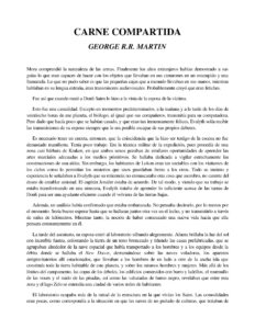 Carne Compartida Spanish Edition Martin George R R Kitap Kapağı