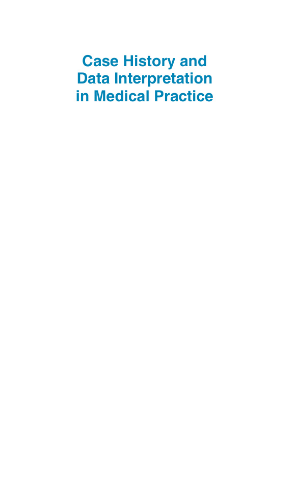Case History and Data Interpretation in Medical Practice Case Histories Kitap Kapağı