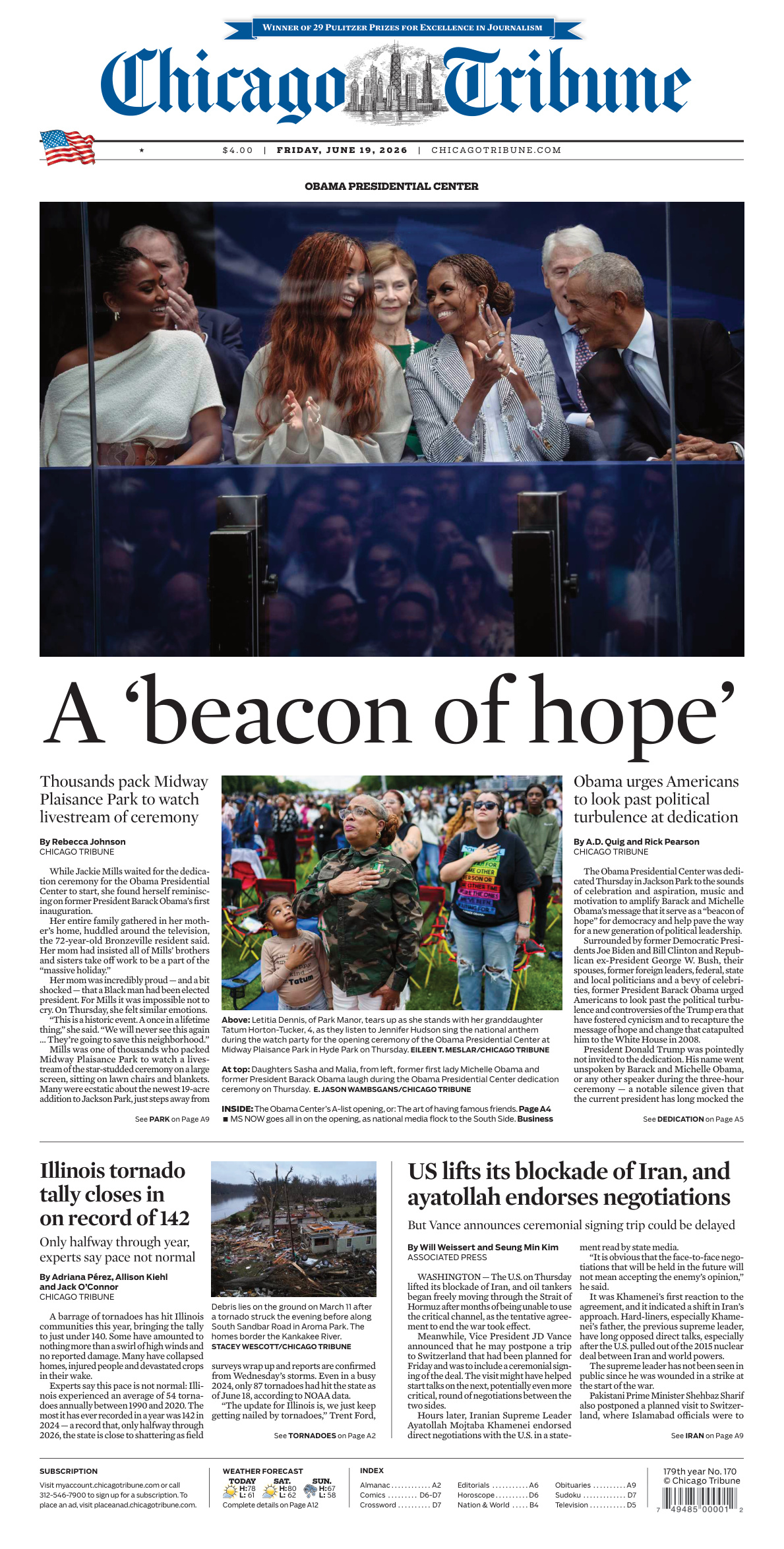 Chicago Tribune 19 June 2026 PDF Download