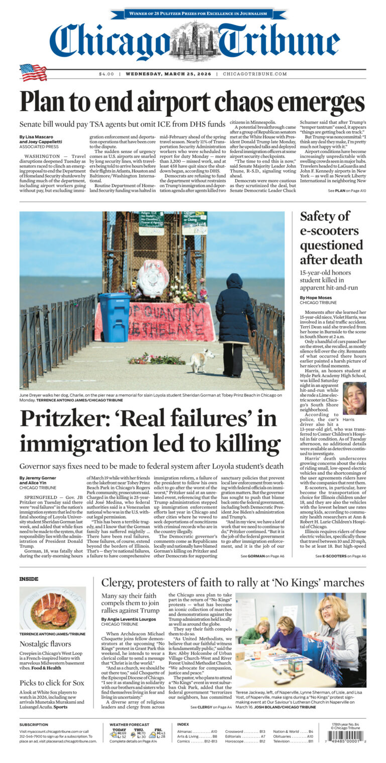 Chicago Tribune March 25 2026 Chicago Tribune Kitap Kapağı