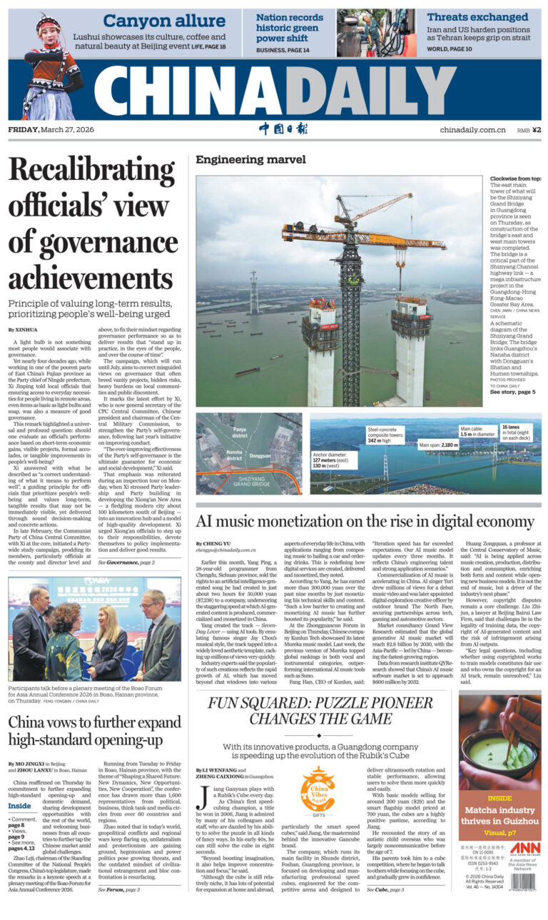 China Daily 27 March 2026 China Daily Kitap Kapağı