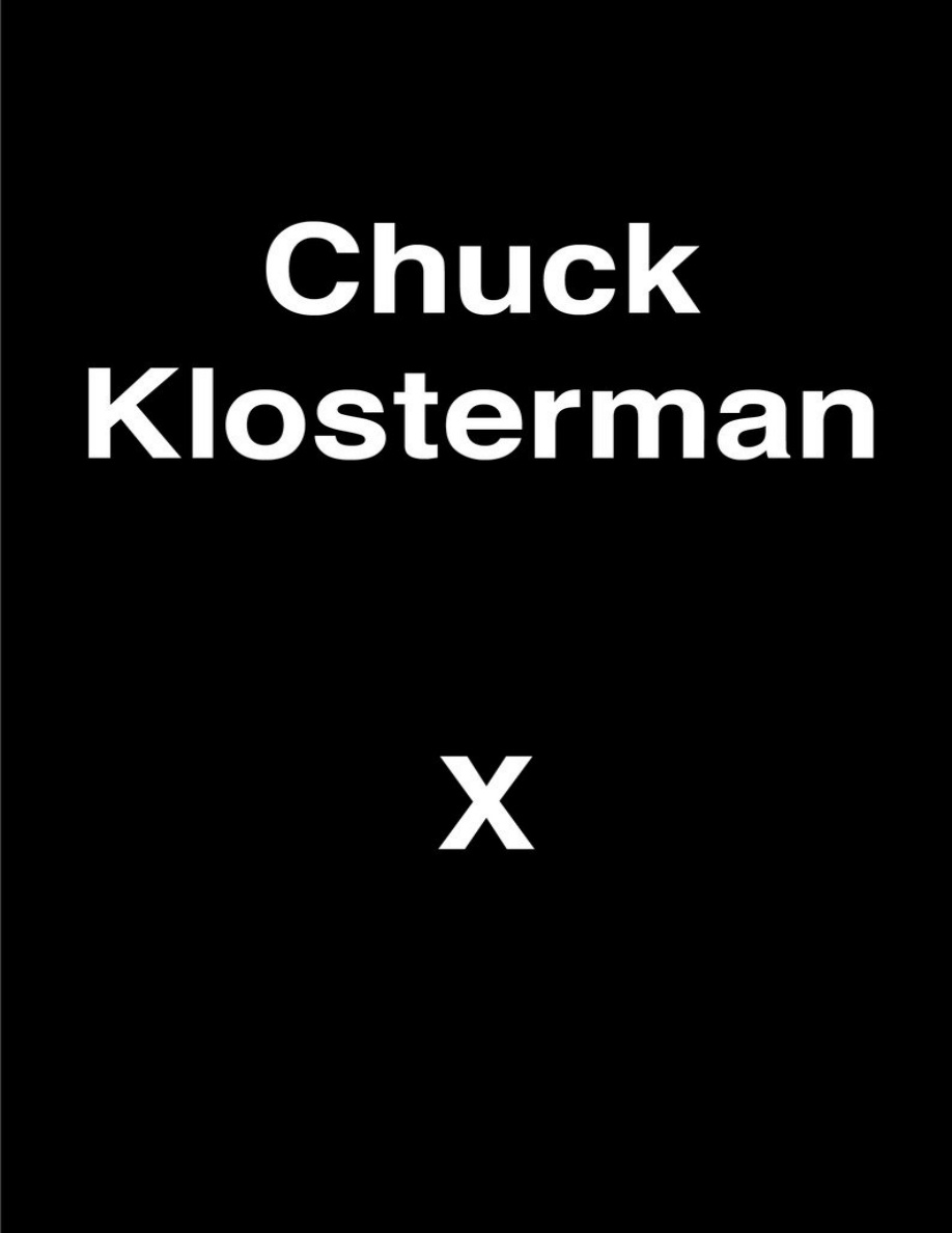 Chuck Klosterman X Chuck Klosterman Kitap Kapağı