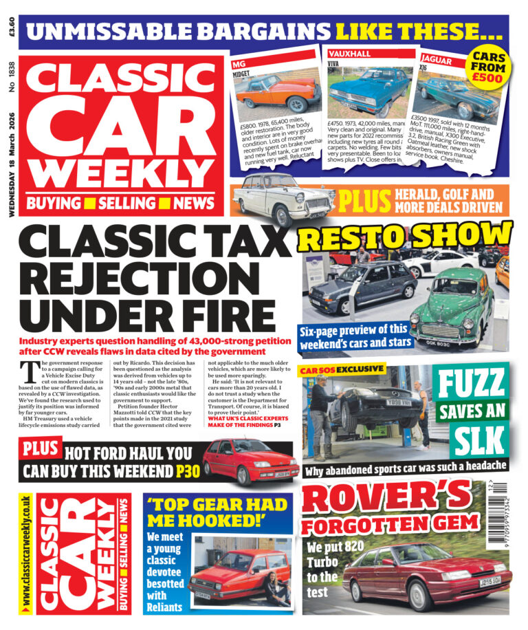 Classic Car Weekly Issue 1838 March 18 2026 Classic Car Weekly Kitap Kapağı