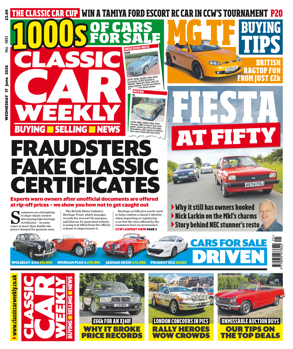 Classic Car Weekly Issue 1851 17 June 2026 Classic Car Weekly Kitap Kapağı