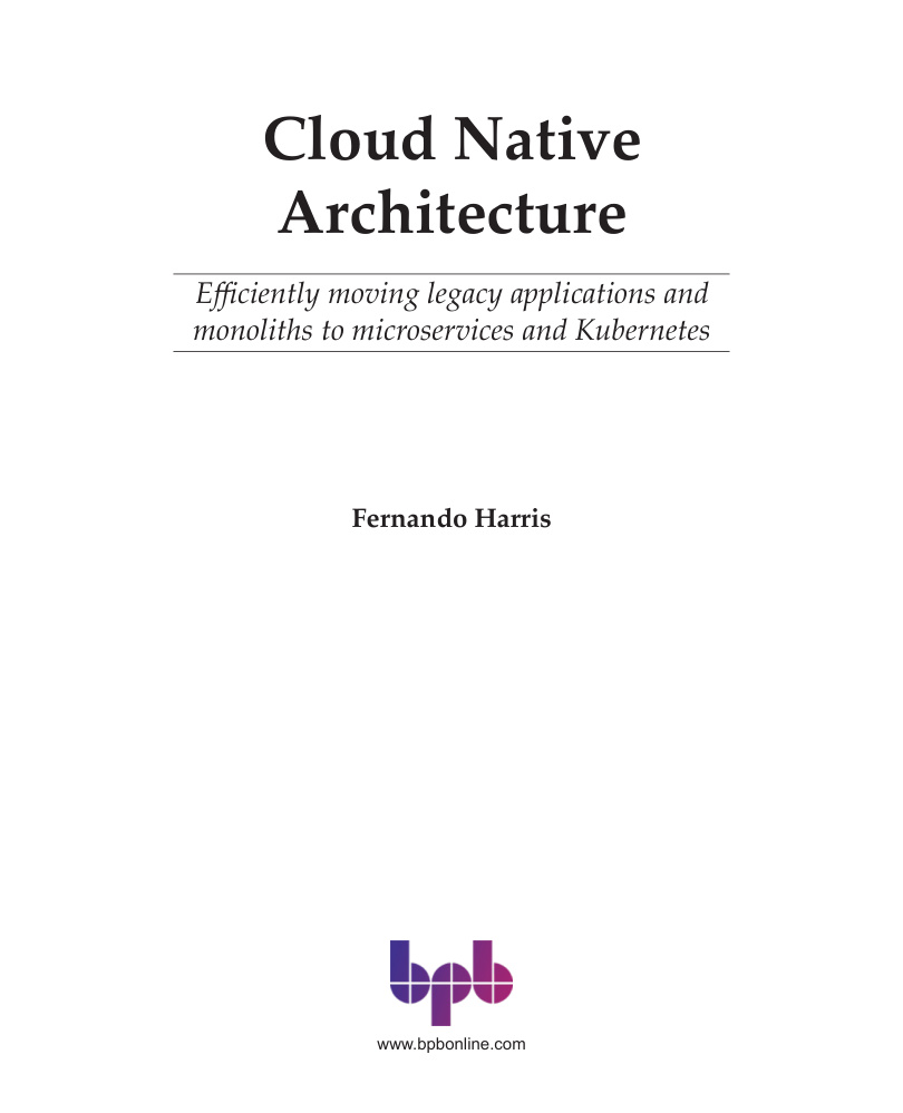 Cloud Native Architecture PDF Download
