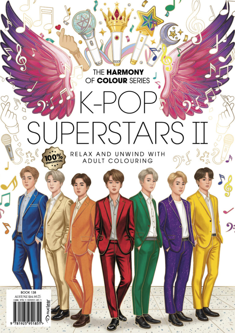 Colouring Book K Pop Superstars II 2026 Colouring Book Kitap Kapağı