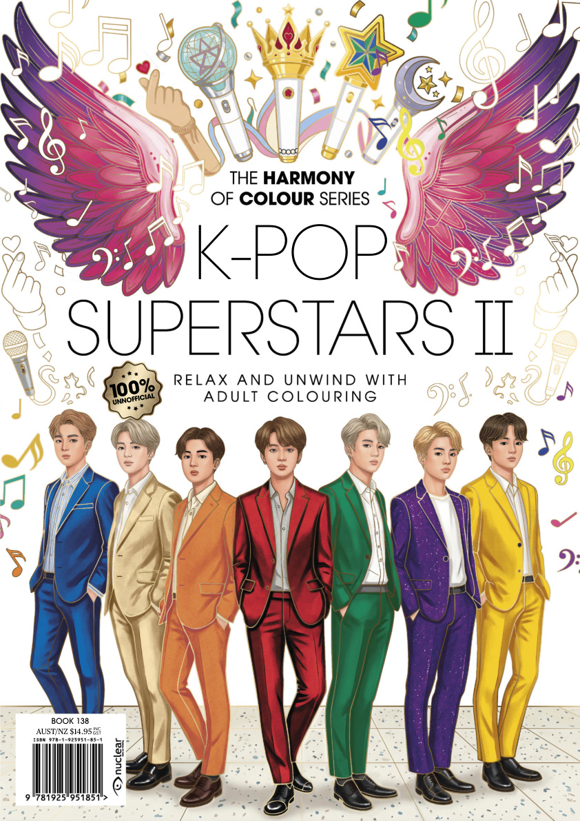 Colouring Book K Pop Superstars II 2026 Colouring Book Kitap Kapağı