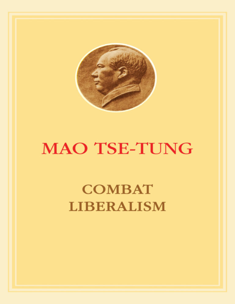 Combat Liberalism Mao Zedong Kitap Kapağı