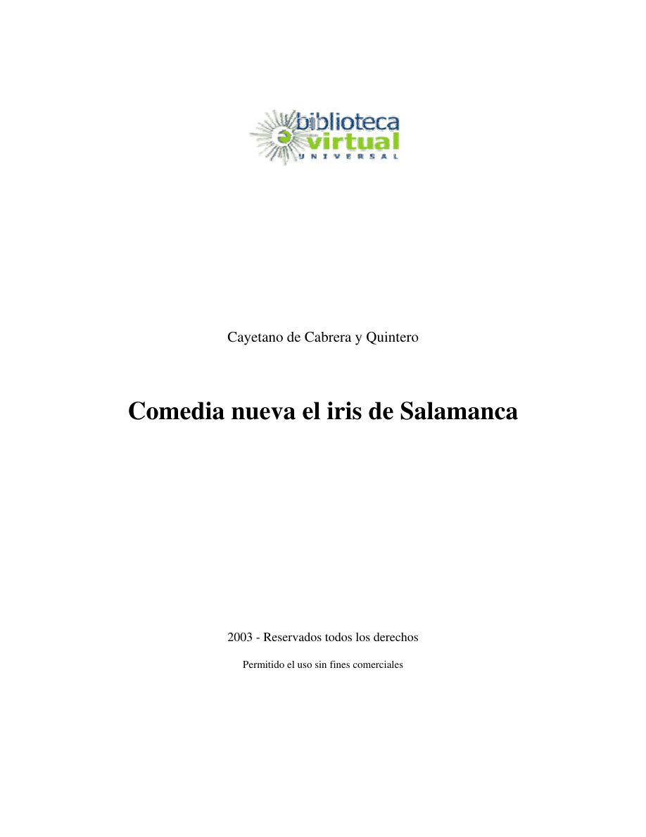 Comedia Nueva: El Iris De Salamanca PDF Download