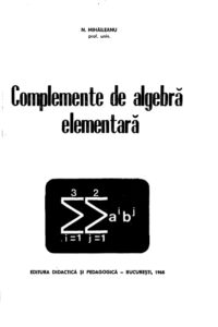 Complemente de algebra elementara Romanian Edition Nicolae N Mihaileanu Kitap Kapağı