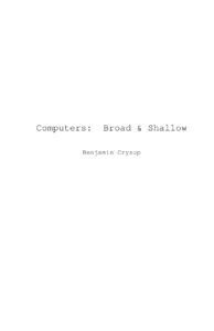 Computers Broad and Shallow Benjamin Crysup Kitap Kapağı