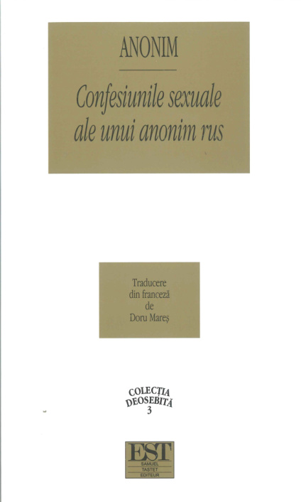 Confesiunile sexuale ale unui anonim rus Romanian Edition Anonim Kitap Kapağı
