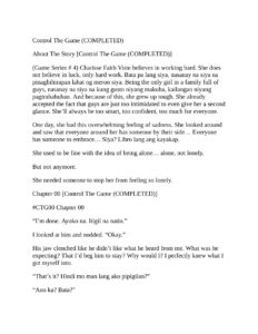 Control The Game Tagalog Edition Beeyotch Kitap Kapağı