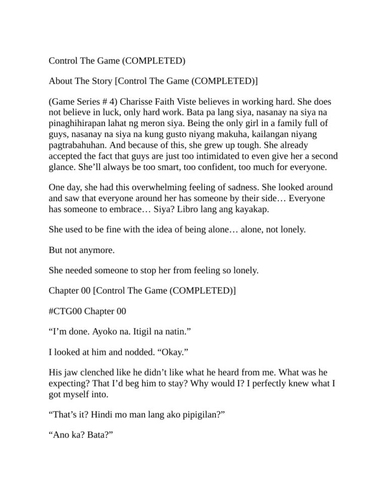 Control The Game Tagalog Edition Beeyotch Kitap Kapağı