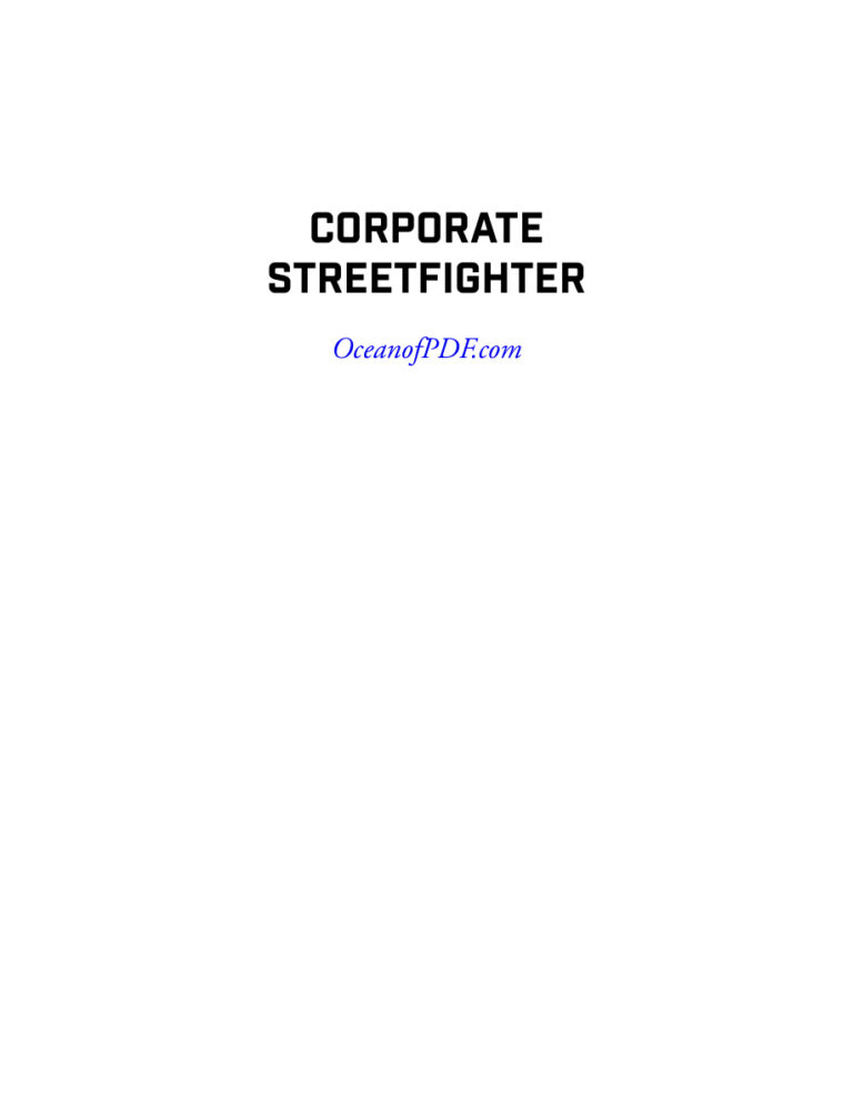 Corporate Streetfighter Jeffrey Litwin Kitap Kapağı