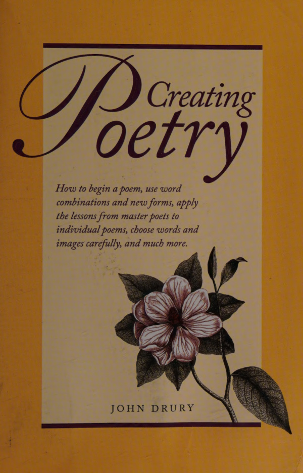 Creating poetry Drury John Kitap Kapağı