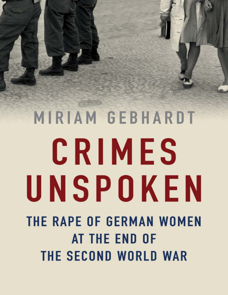 Crimes Unspoken Miriam Gebhardt Kitap Kapağı