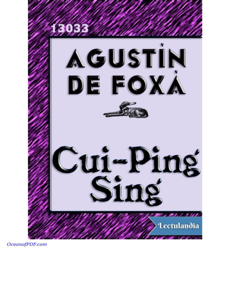 Cui Pin Sing Spanish Edition Agustin De Foxa Kitap Kapağı