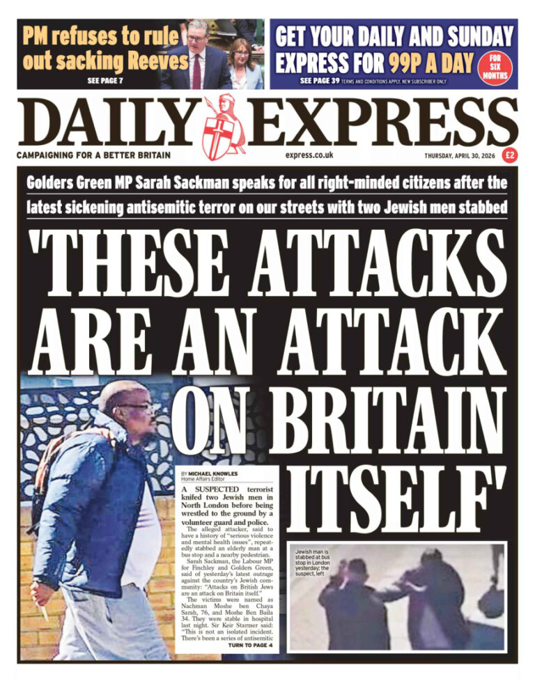 Daily Express April 30 2026 Daily Express Kitap Kapağı
