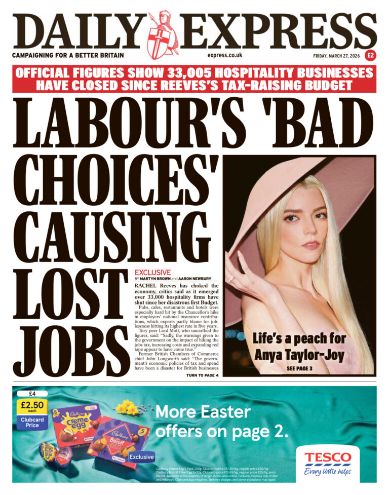 Daily Express March 27 2026 Daily Express Kitap Kapağı