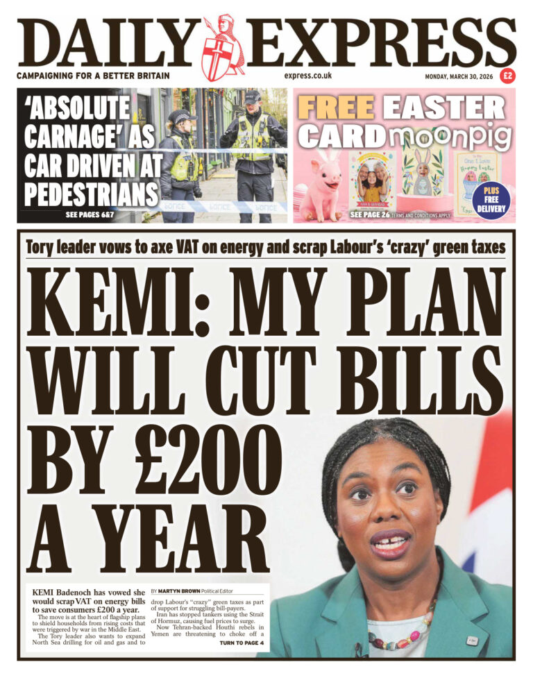 Daily Express March 30 2026 Daily Express Kitap Kapağı